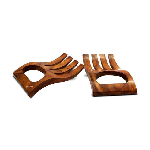 Wood Tossing Fingers/ Salad Spoons (Pair)